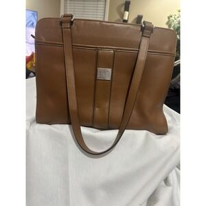 Liz Claiborne Leather Handbag Shoulder Bag Tote Large Capacity
